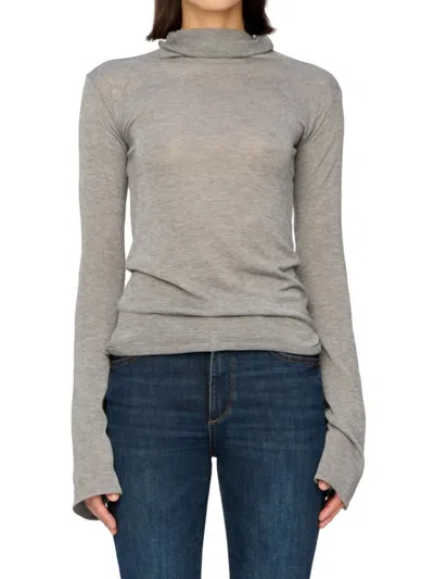Dl1961 Women's Turtleneck Top In Gray