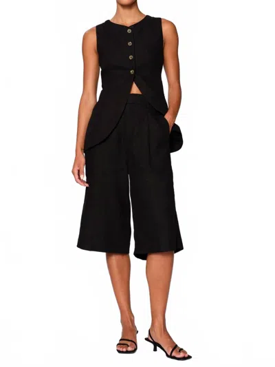 Dl1961 - Women's Amalie Button-up Vest Top In Black
