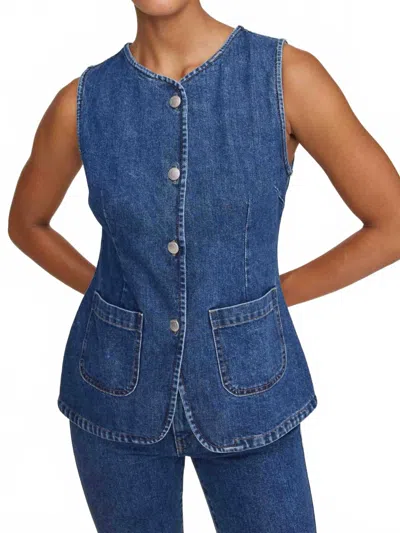 Dl1961 - Women's Amalie Denim Vest In North Beach In Blue