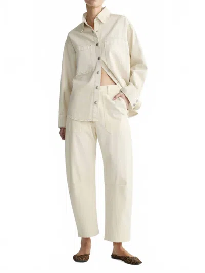 Dl1961 - Women's Bilie Easy Barrel Jean In Crema In White
