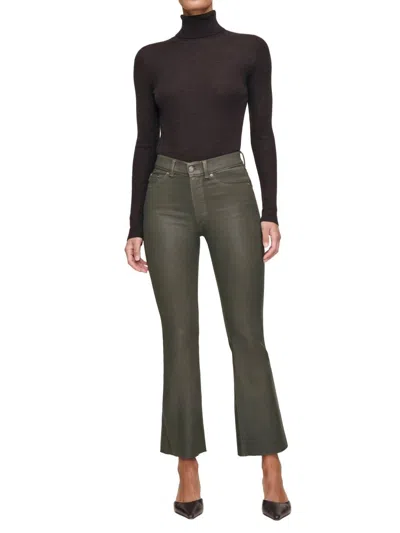 Dl1961 - Women's Bridget Boot High Rise Instasculpt Crop Jeans In Moss Coated In Green