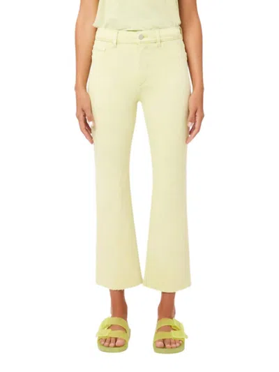 Dl1961 - Women's Bridget Boot High Rise Jeans In Limeade In Yellow