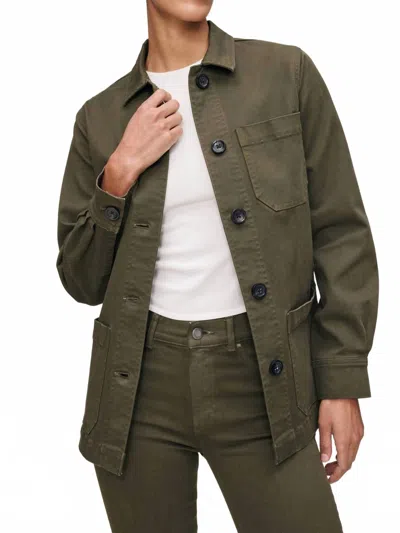 Dl1961 - Women's Chore Twill Coat In Trellis In Brown