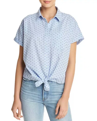 Dl1961 - Women's Chrystie Top In Blue Dotted