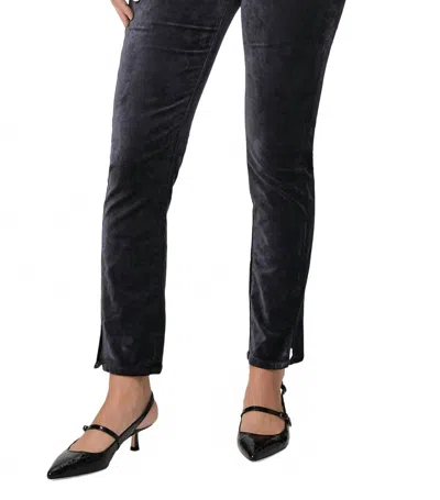 Dl1961 - Women's Cindy Twisted Straight Leg Velvet Pants In Calico In Blue