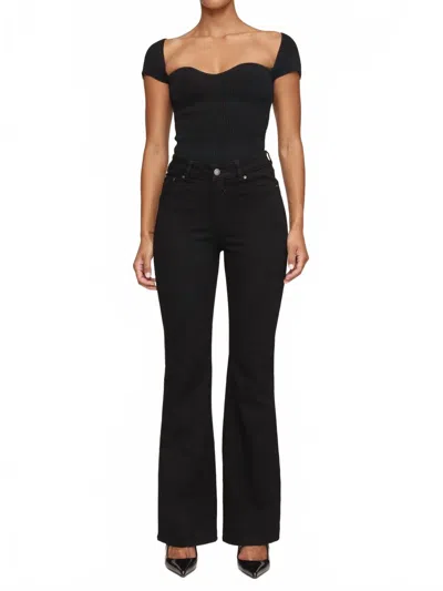 Dl1961 - Women's Claira Straight Boot Contoured Instasculpt Mid Rise Jeans In Black In Multi
