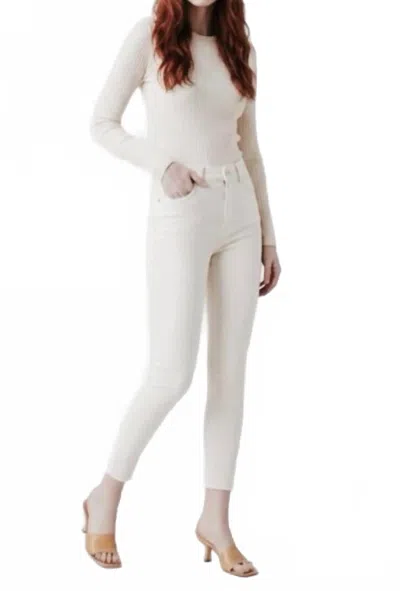 Dl1961 - Women's Farrow High Rise Instasculpt Skinny Jeans - Milk Raw In Off White