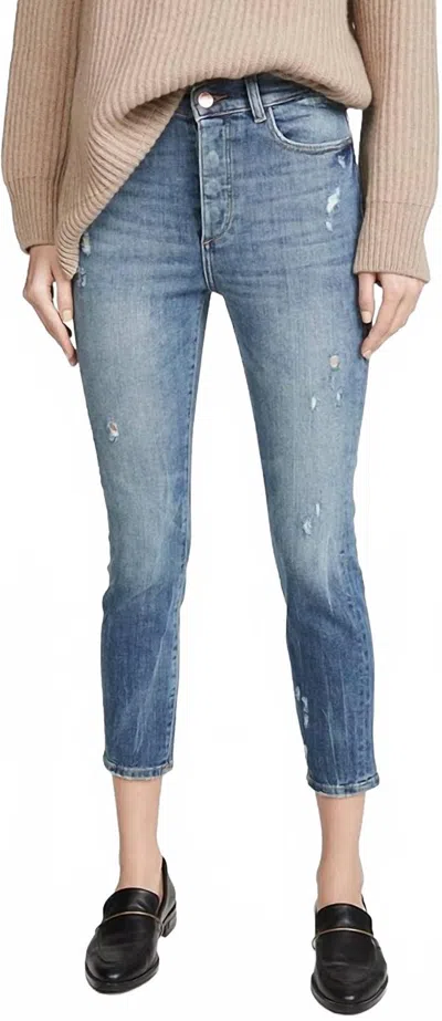 Dl1961 - Women's Farrow Skinny High Rise Instasculpt Crop Jeans In Tacoma In Blue