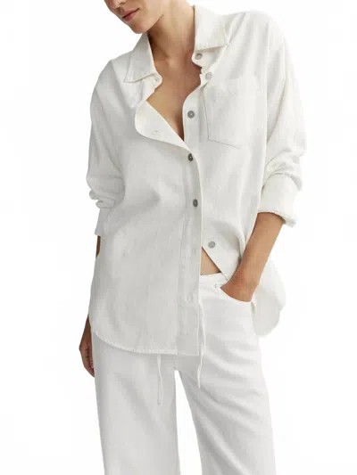 Dl1961 - Women's Faye Oversized Shirt In White