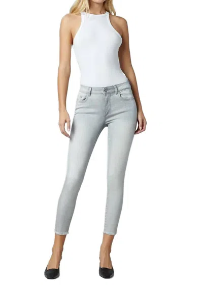 Dl1961 - Women's Florence Skinny Mid Rise Instasculpt Ankle Crop Jeans In Grey In Gray