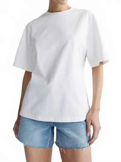 Dl1961 - Women's Girlfriend Short Sleeve Tee In Classic White