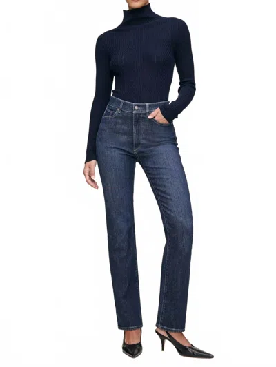 Dl1961 - Women's Halle Straight High Rise Instasculpt Jeans In Crescent Harbor In Blue