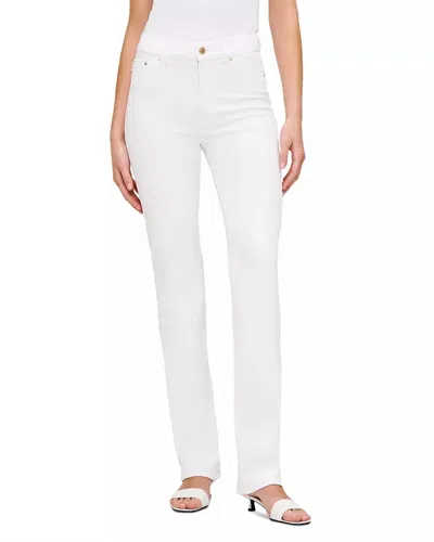 Dl1961 - Women's Halle Straight High Rise Instasculpt Jeans In White In Multi
