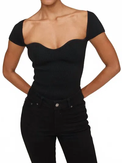 Dl1961 - Women's Heart Knit Top In Black