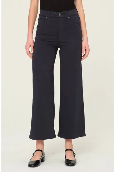 Dl1961 - Women's Hepburn Wide Leg High Rise Vintage Jean In Classic Navy In Black