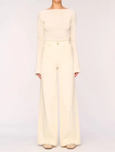 Dl1961 - Women's Hepburn Wide Leg Jeans In Manilla Knit In Neutral