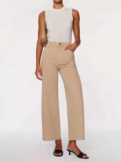Dl1961 - Women's Hepburn Wide Leg Pants In Almond In Neutral