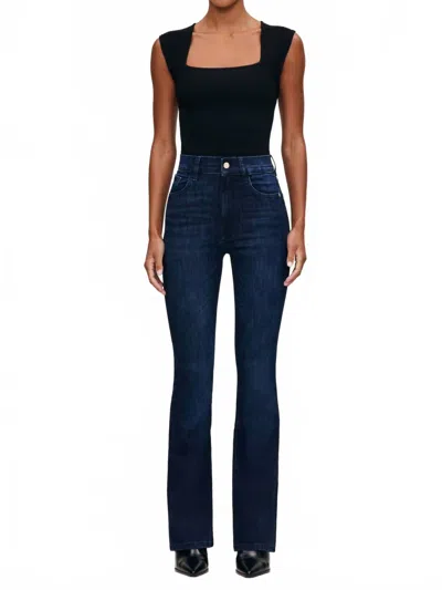 Dl1961 - Women's Instasculpt Rib Square Neck Top In Black In Blue