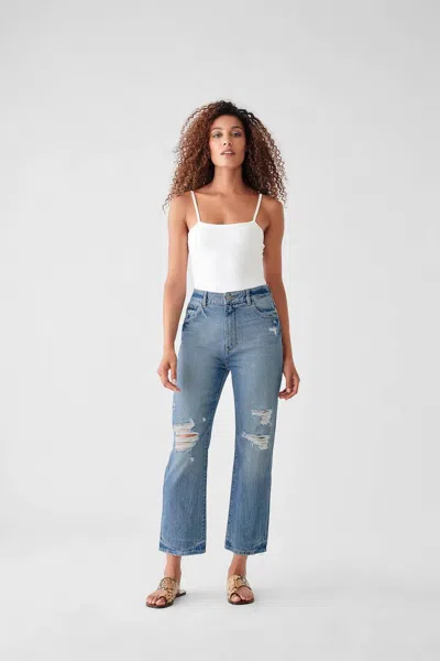 Dl1961 - Women's Jerry High Rise Vintage Straight Jean In Buford In Blue