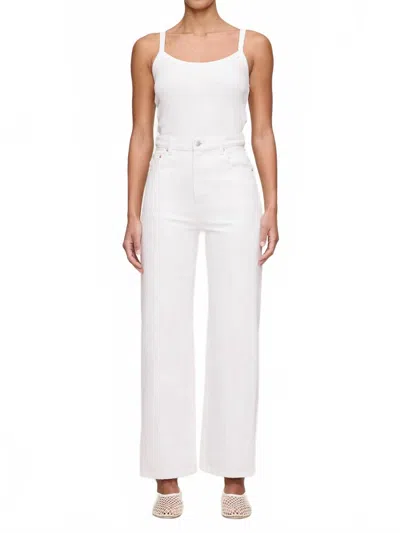 Dl1961 - Women's Karmina Refined Wide Leg High Rise Jeans In White