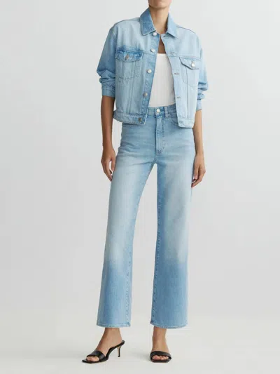 Dl1961 - Women's Karmine Refined Wide Leg High Rise Jeans In Summer Days In Blue