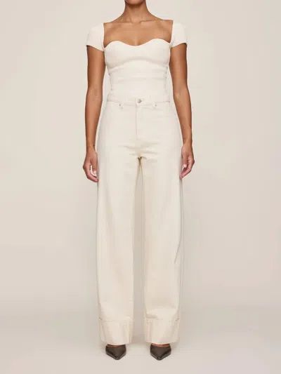 Dl1961 - Women's Kaylen Soft Curve Mid Rise Jeans In Ecru In White