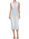 Dl1961 Esme Denim Sleeveless Midi Dress In Blue