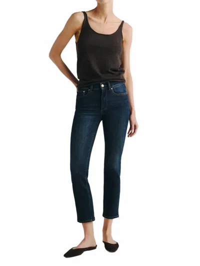 Dl1961 - Women's Mara Mid Rise Straight Leg Ankle Jean In Eastside In Black