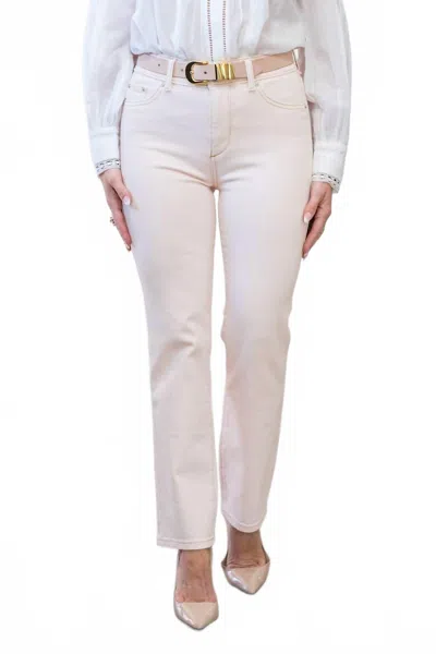 Dl1961 - Women's Mara Straight Mid Rise Ankle Jean In Ballet In Neutral