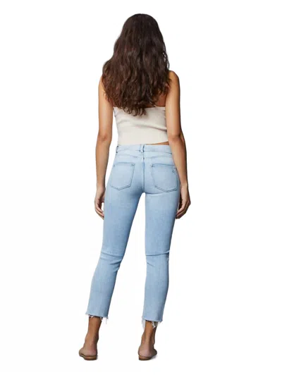 Dl1961 - Women's Mara Straight Mid Rise Instasculpt Ankle In Jet Stream Raw In Blue
