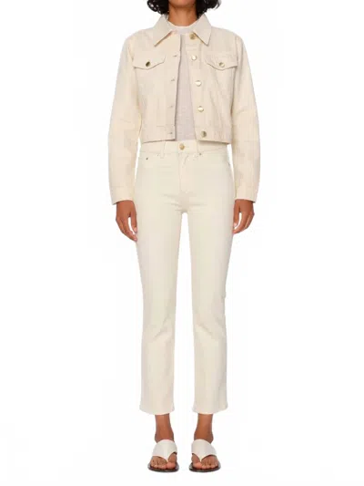 Dl1961 - Women's Mara Straight Mid Rise Instasculpt Ankle Jeans In Ecru In White