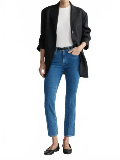 Dl1961 - Women's Mara Straight Mid Rise Instasculpt Ankle Jeans In North Beach In Black