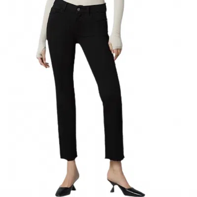 Dl1961 - Women's Mara Straight Mid Rise Jeans In Black Peached Raw