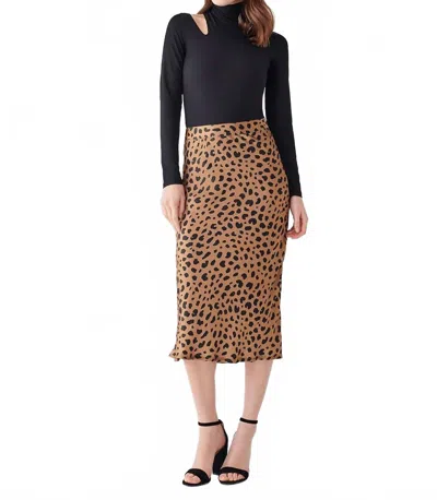 Dl1961 - Women's Marianna Hewitt Bank St Skirt In Leopard Print In Black