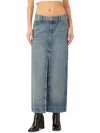 Dl1961 Asra Womens Slit Cotton Denim Skirt In Multi