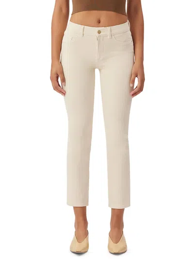 DL1961 WOMENS MID-RISE SOLID ANKLE JEANS