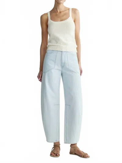 Dl1961 - Women's Miro Barrel High Rise Jeans In Saltstone In Transparent