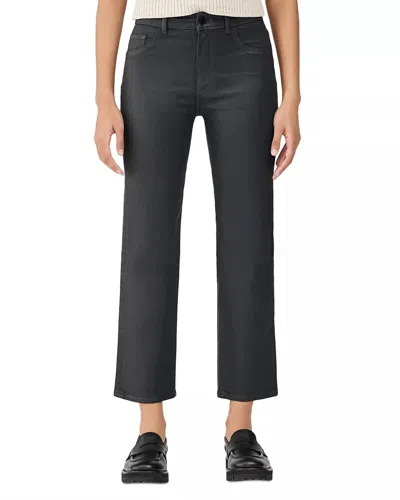 Dl1961 - Women's Patti Straight High Rise Jean In Sharkskin In Black