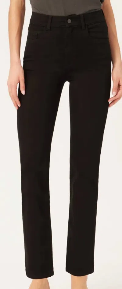 Dl1961 - Women's Patti Straight Jeans In Black Peached In Multi
