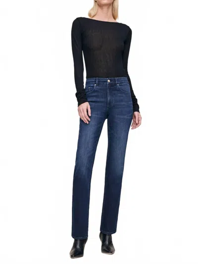 Dl1961 - Women's Patti Straight Leg High Rise Jeans In Blue Cave In Purple