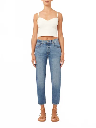 Dl1961 - Women's Riley Boyfriend Straight Jeans In Oasis In Blue