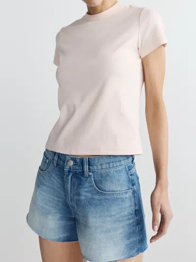 Dl1961 - Women's Shrunken T-shirt In Ballet In White