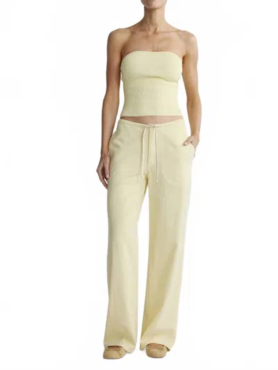 Dl1961 - Women's Sienna Low-slung Wide Leg Pant In Yellow In Neutral