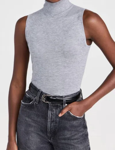 Dl1961 - Women's Sleeveless Turtleneck Top In Ashen In Gray