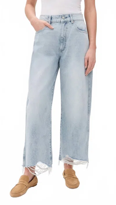 Dl1961 - Women's Taylor Relaxed Barrel Jeans In Crystal Lake Distressed In Blue