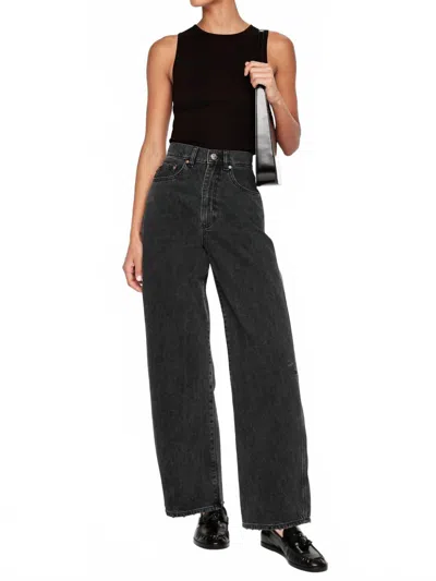 Dl1961 - Women's Taylor Relaxed Barrel Ultra High Rise Jeans In Nightshade In Black