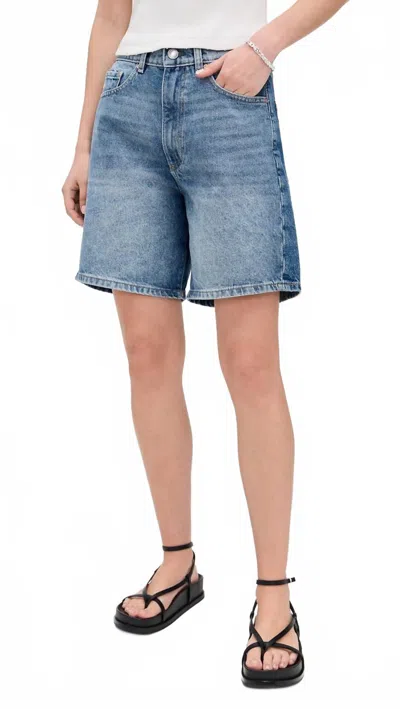 Dl1961 - Women's Taylor Ultra High Rise Denim Shorts In North Lake In Blue