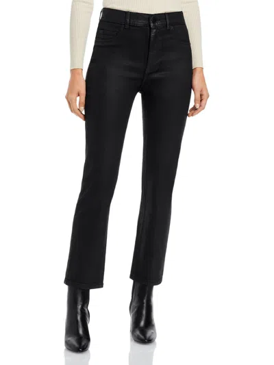 Dl1961 Womens Tencel Blend Denim Straight Leg Jeans In Black
