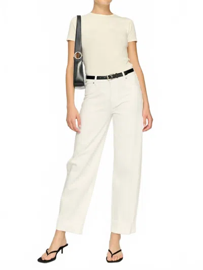 Dl1961 - Women's Thea Boyfriend Relaxed Tapered Jean In White Cuffed