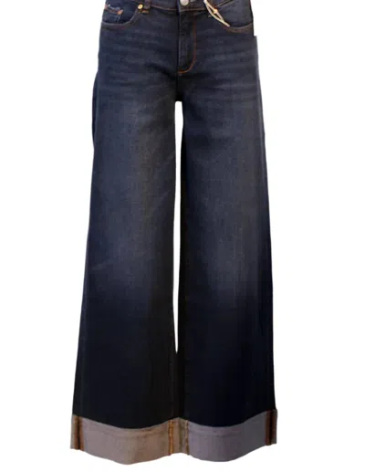 Dl1961 - Women's Women's Cuffed Hepburn Wide Leg Jeans In Boardwalk In Gray
